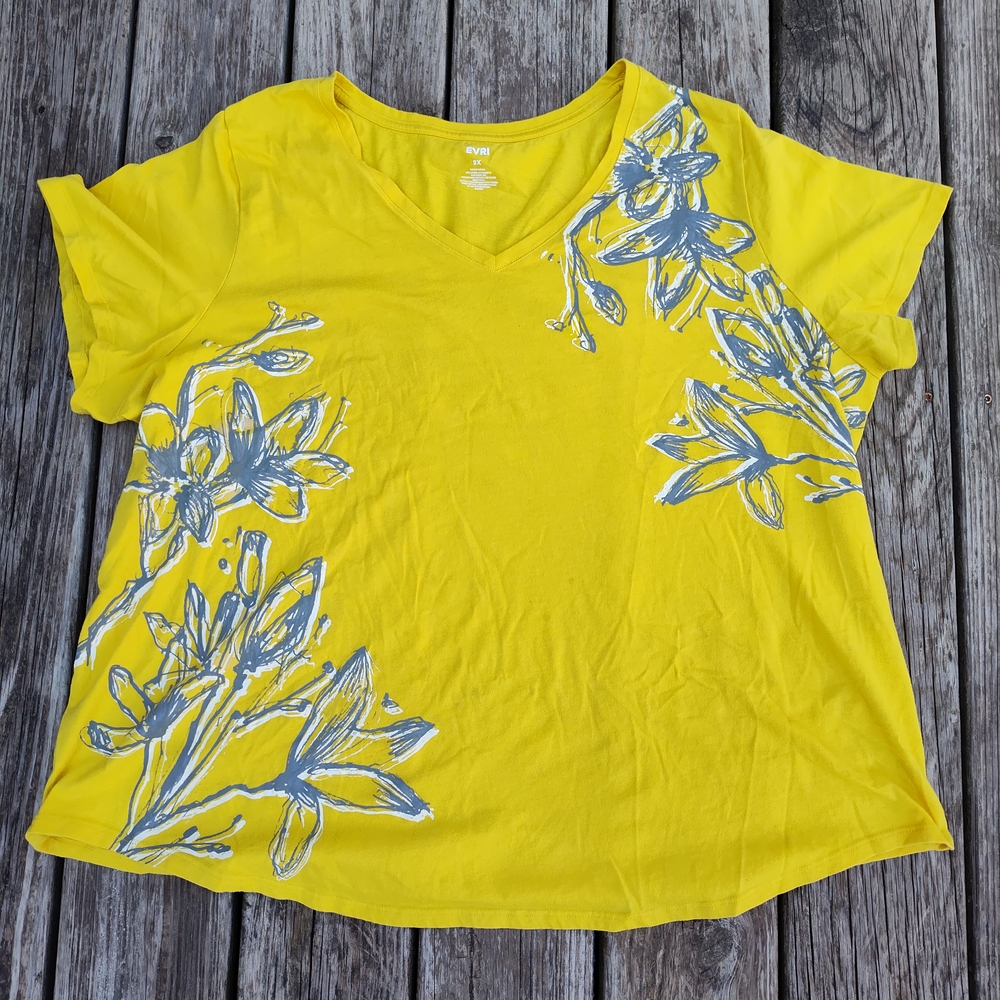 Yellow Floral Women's Top